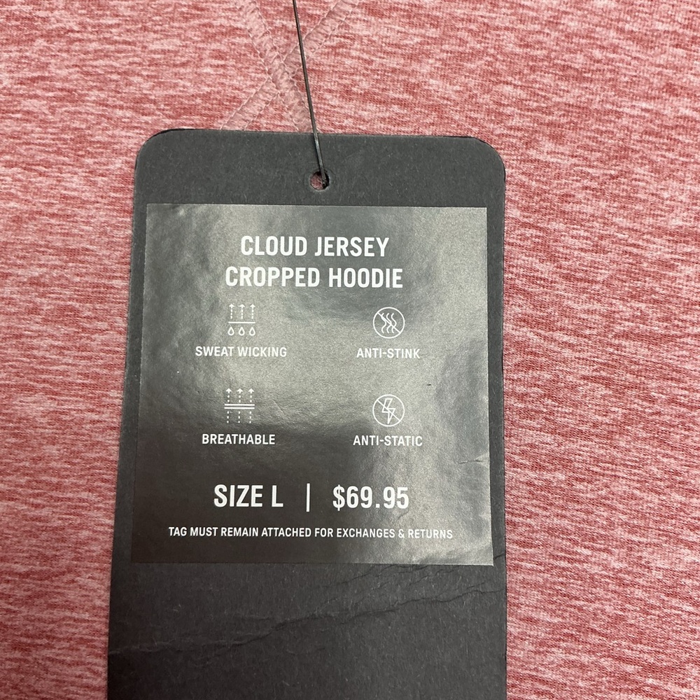 Fabletics Women's Heathered Pink Hoodie - Picture 4 of 7